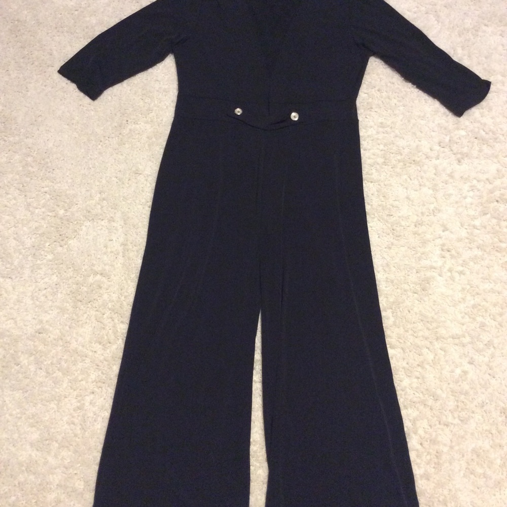 Black Body Suit with Flare Leg